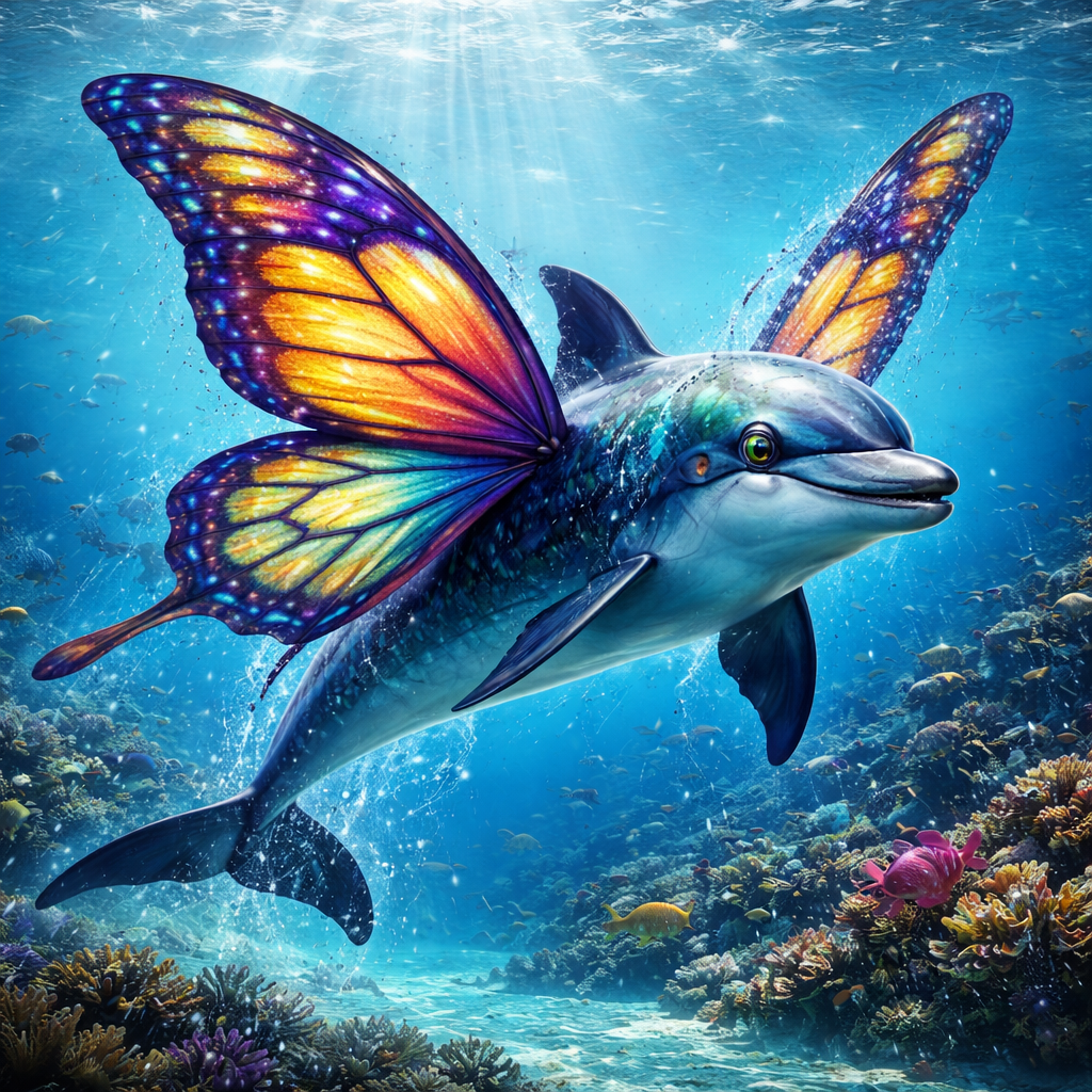 Dolphutterfly, hybrid of Dolphin and Butterfly