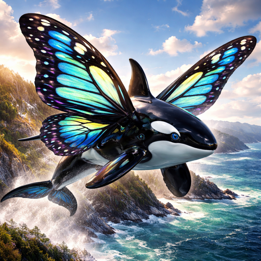 Orcflutter, hybrid of Butterfly and orca
