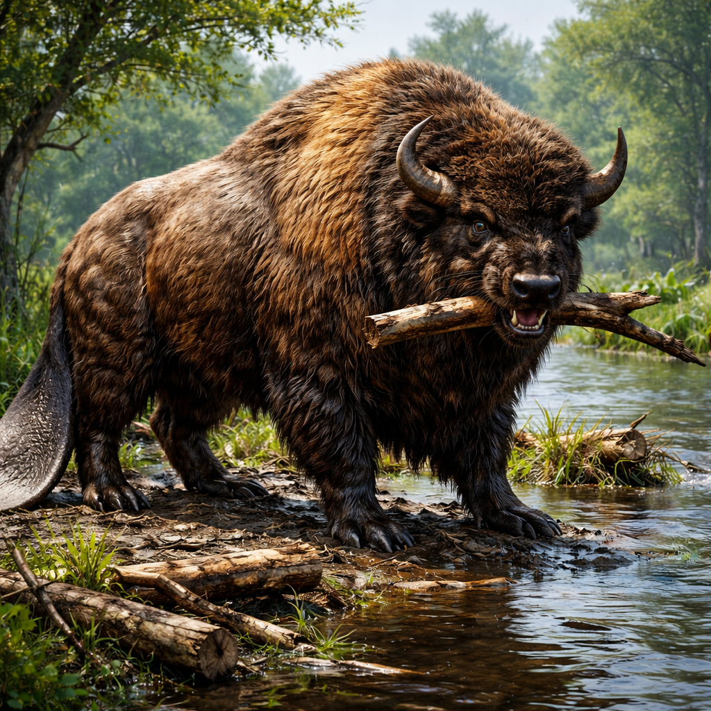 Beavison, hybrid of Beaver and Bison