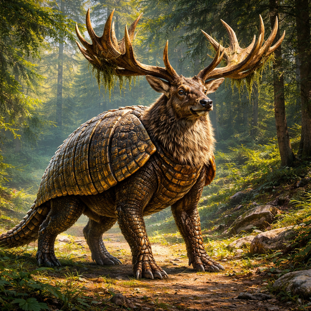 Elkarmadillo, hybrid of Elk and Armadillo