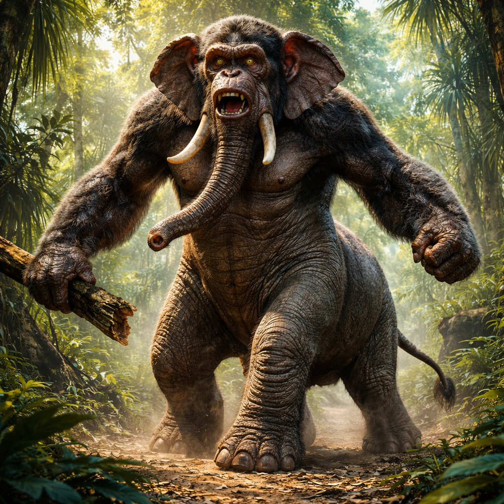 Chimplephant, hybrid of Elephant and Chimpanzee