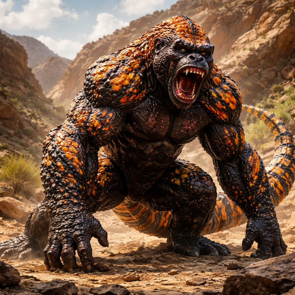 Gorilamonster, hybrid of Gila monster and Gorilla