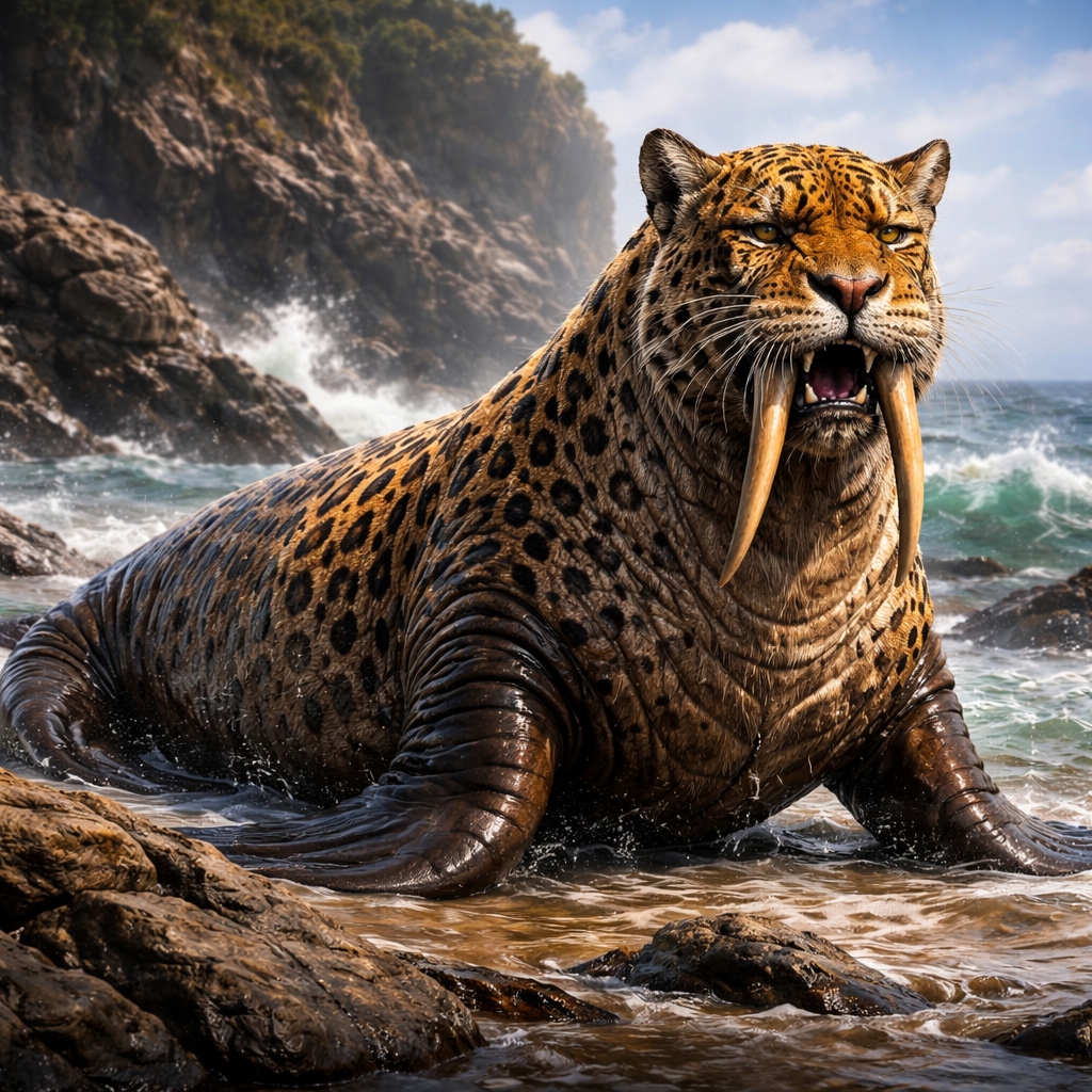 Jagwalrus, hybrid of Jaguar and Walrus