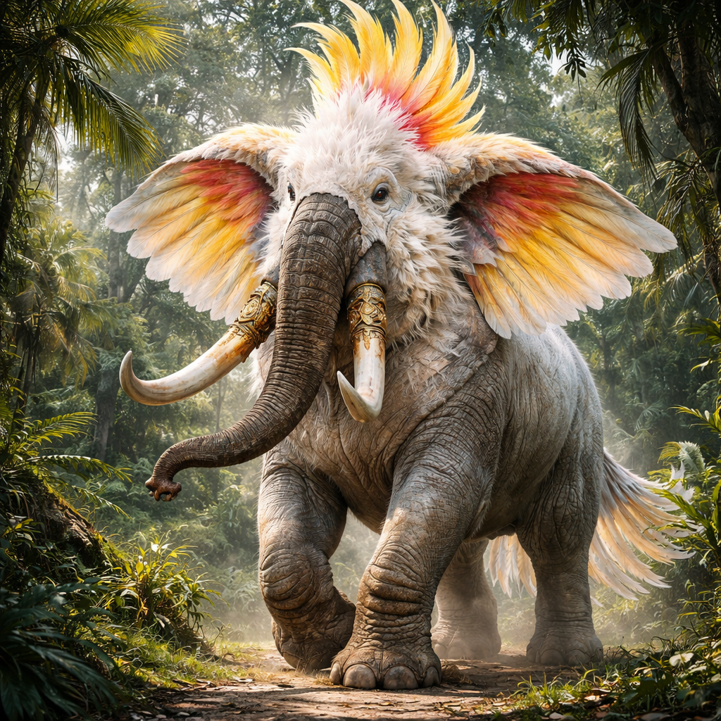 Cockatophant, hybrid of Cockatoo and Elephant