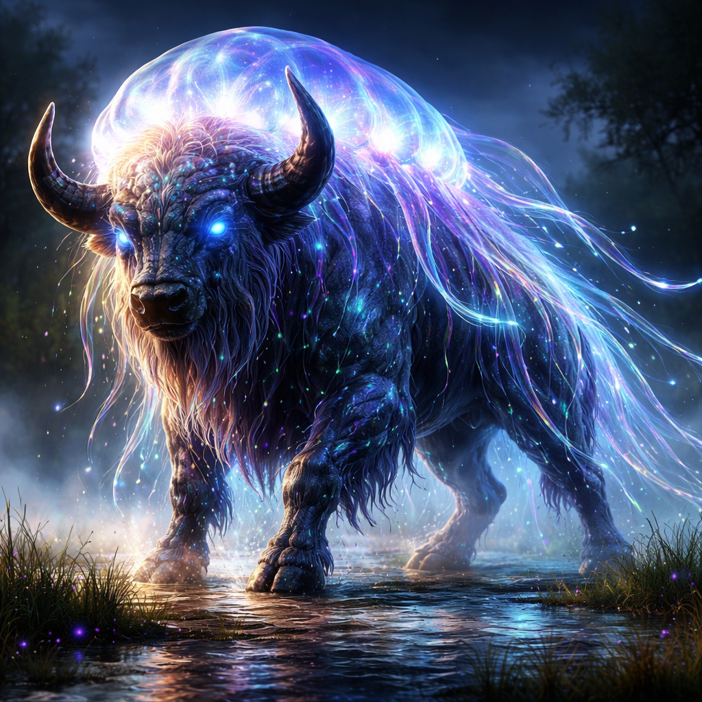 Jellybison, hybrid of Bison and Jellyfish