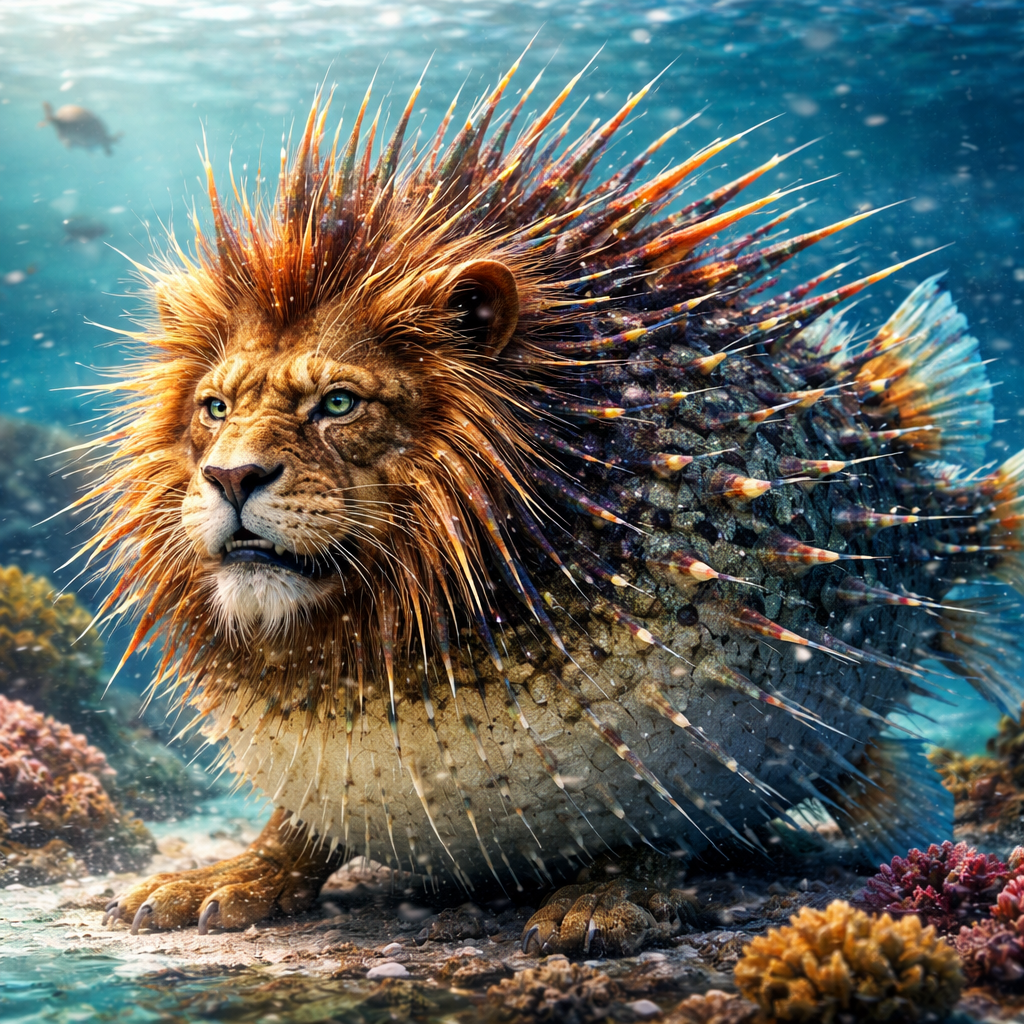 Lioffer Fish, hybrid of Lion and Puffer Fish