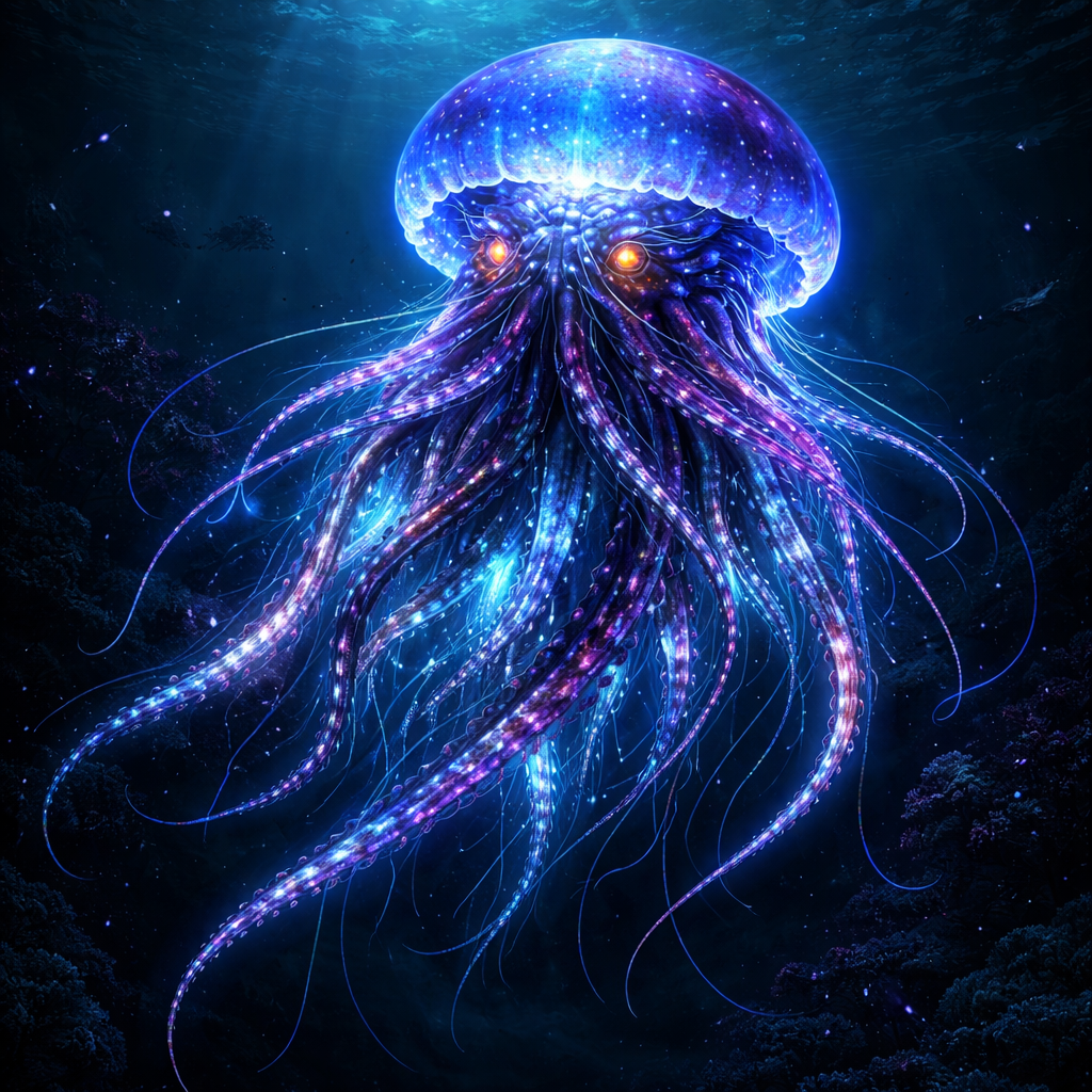 Octoquatic, hybrid of Octopus and Jellyfish