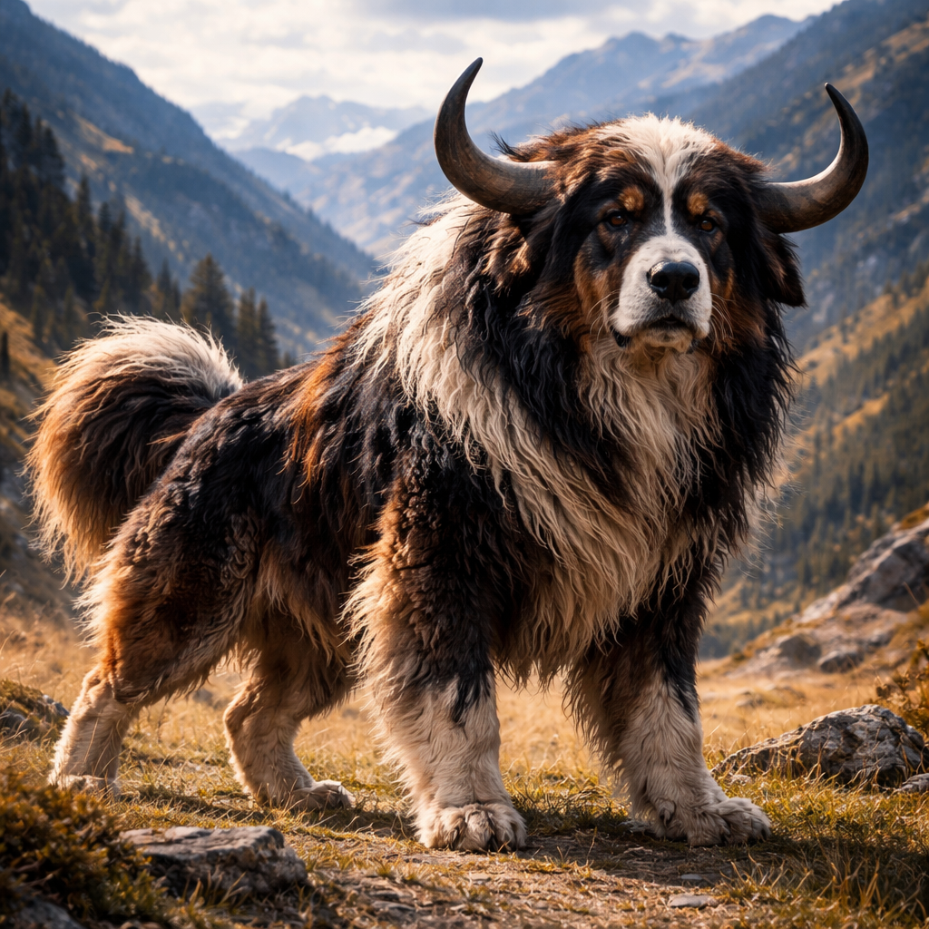 Yokhound, hybrid of dog and Yak