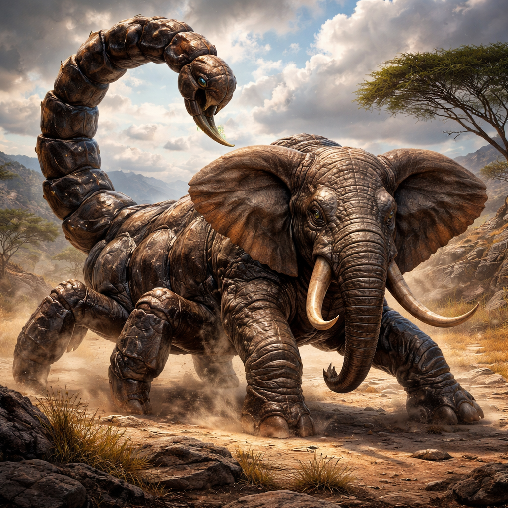 Elephacorpion, hybrid of Elephant and Scorpion