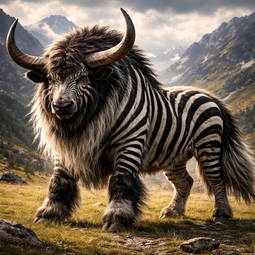 Zebrak, hybrid of Yak and Zebra
