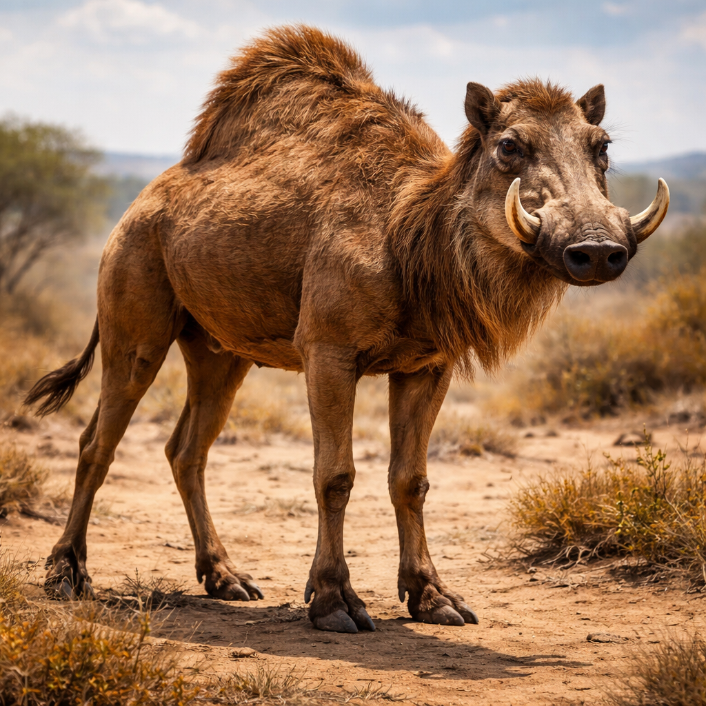 Camehog, hybrid of Camel and Warthog