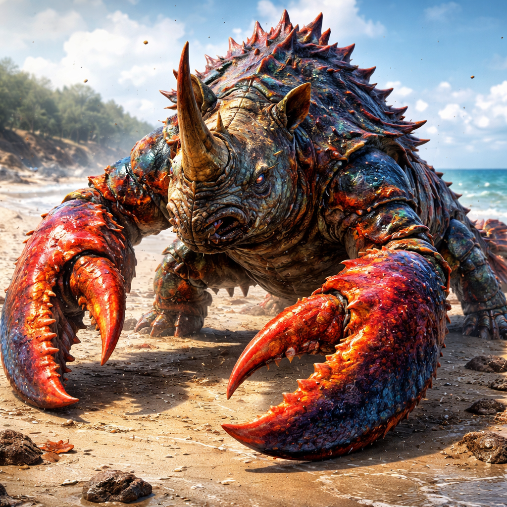 Rhinolobster, hybrid of Rhinoceros and Lobster