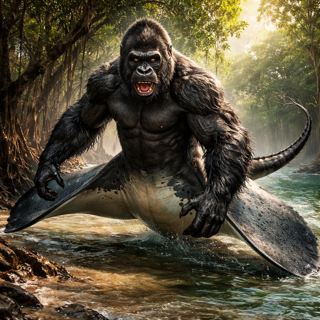 Stingorilla, hybrid of Sting Ray and Gorilla
