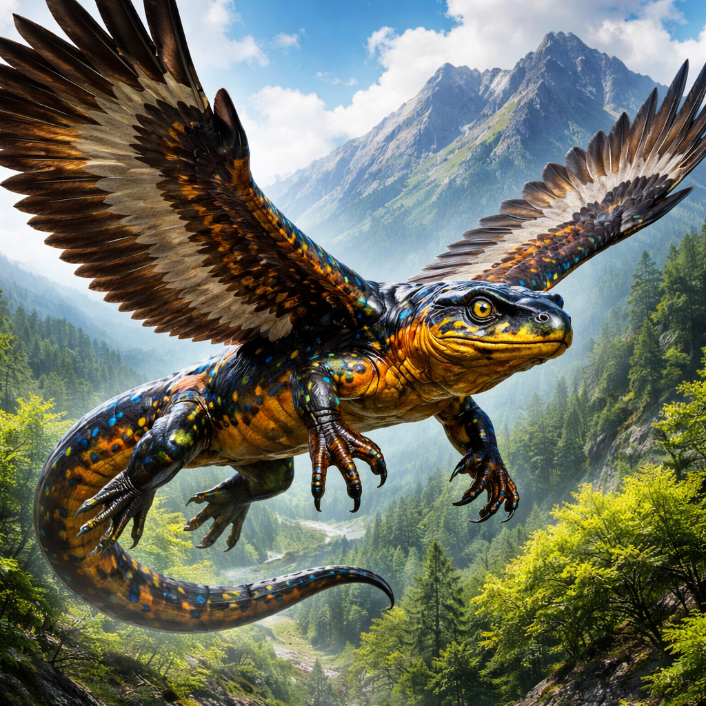 Salieagle, hybrid of Salamander and Eagle