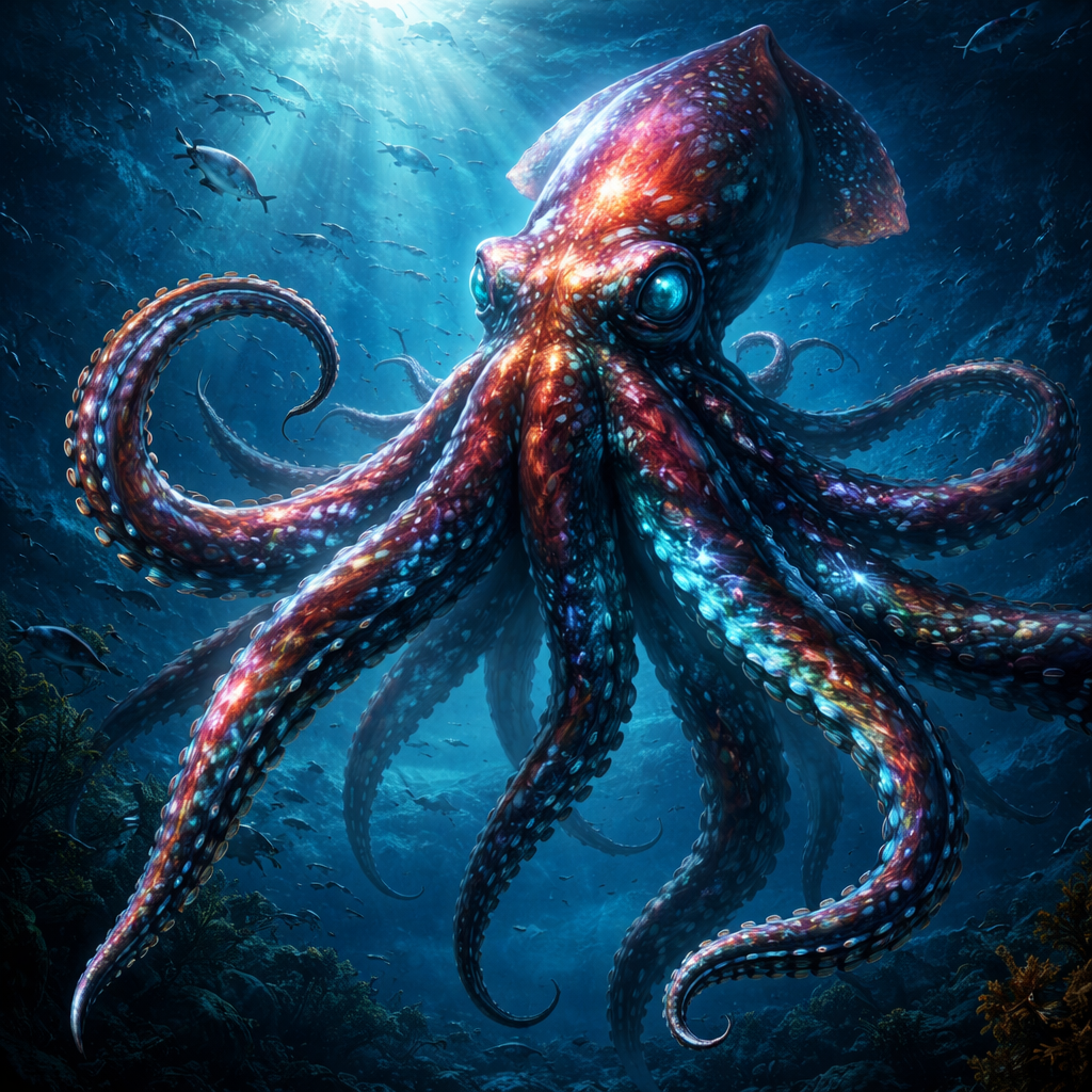 Octosquid, hybrid of Octopus and Squid