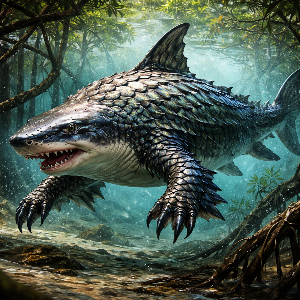 Sharkolin, hybrid of Shark and Pangolin