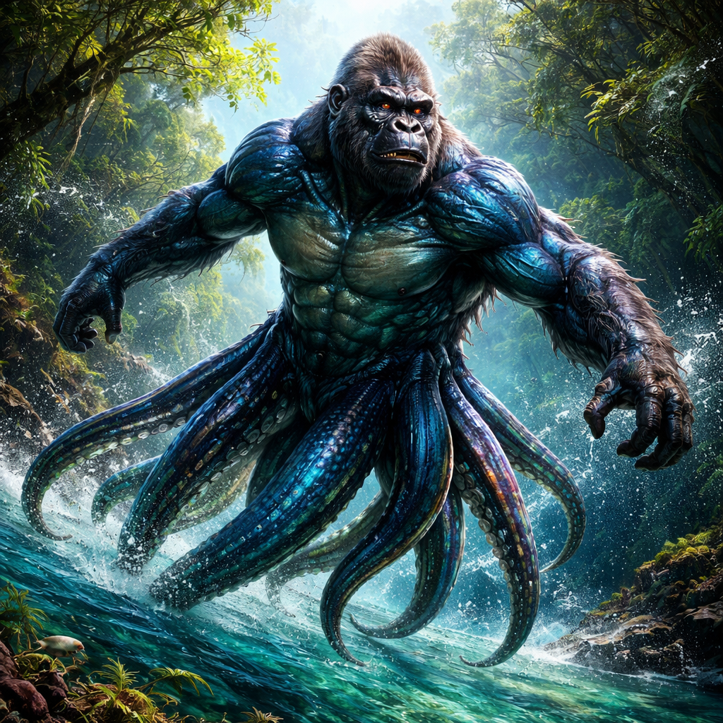Gorquid, hybrid of Gorilla and Squid