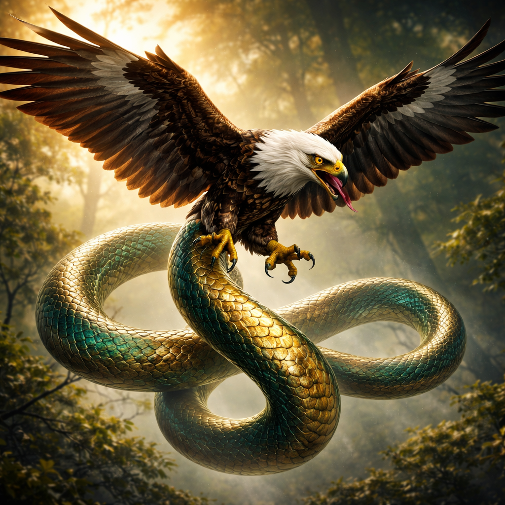 Aquila Serpentis, hybrid of Bald Eagle and Snake