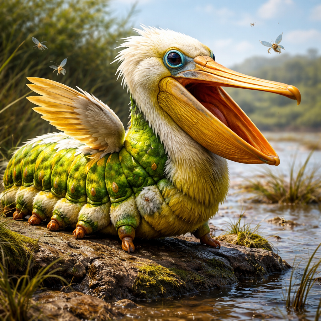 Pelicaterpillar, hybrid of Caterpillar and Pelican