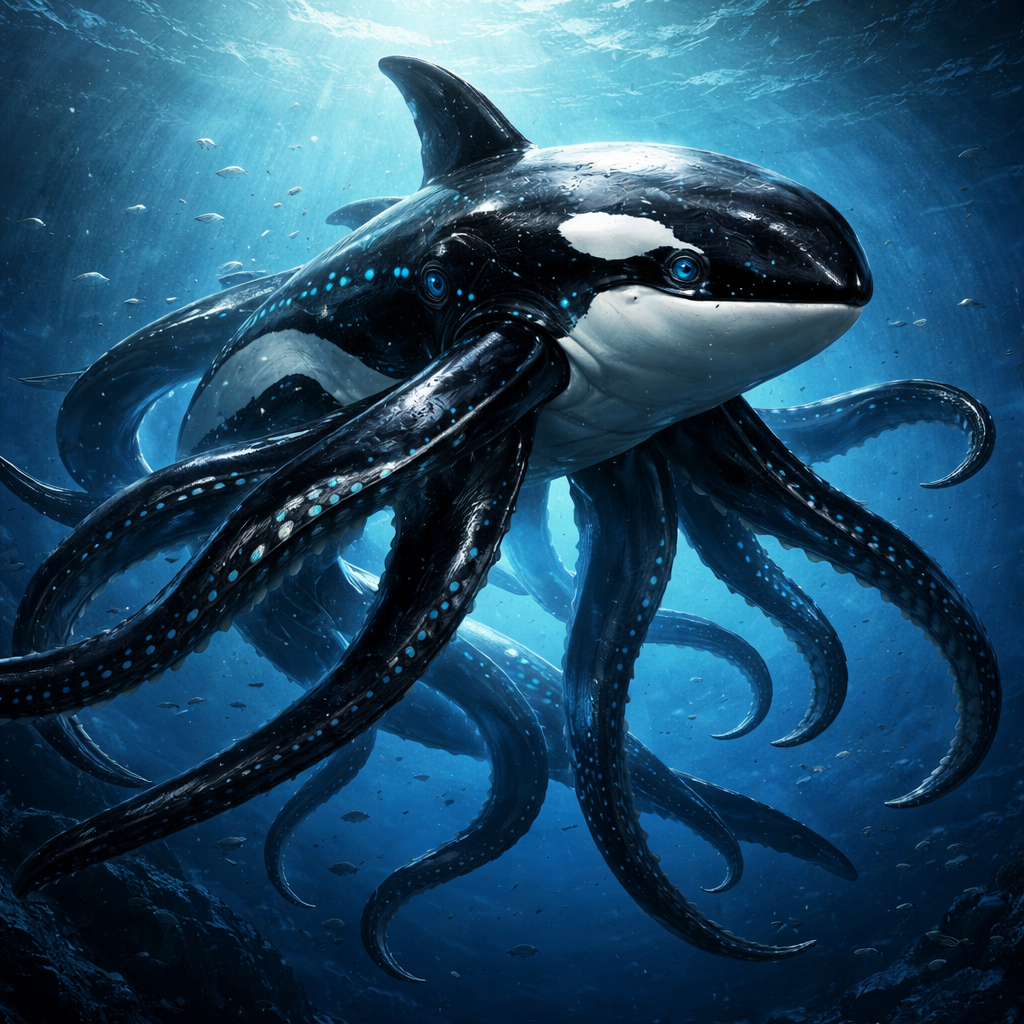 Squorca, hybrid of Squid and orca