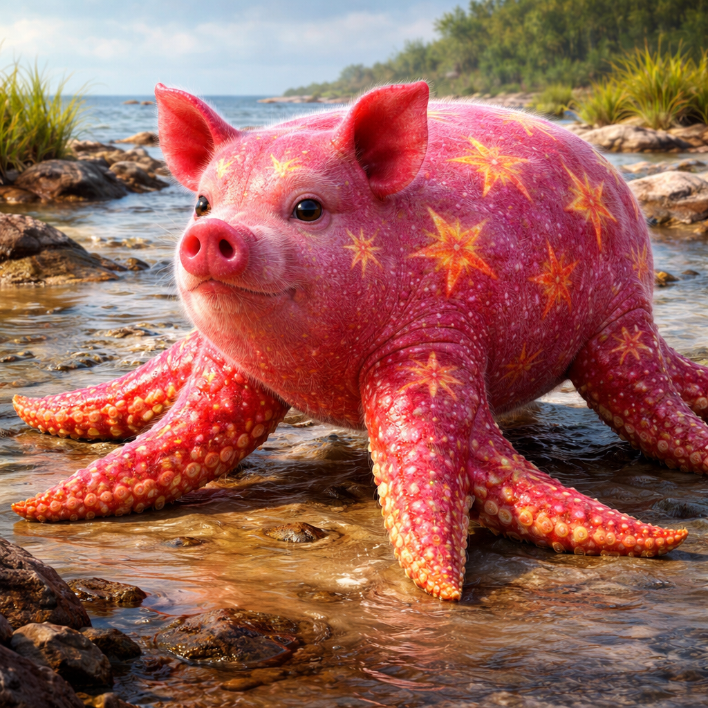 Pigarstar, hybrid of Pig and Starfish