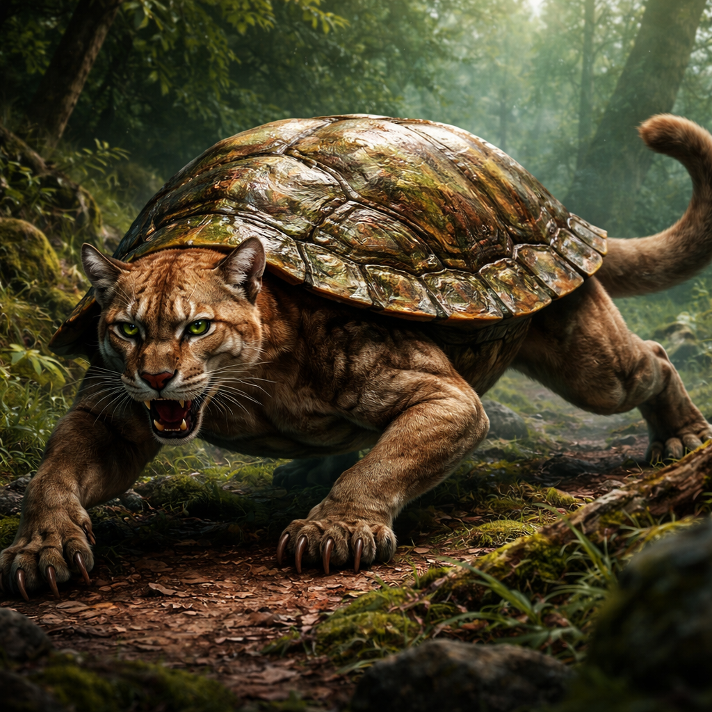 Cougurtle, hybrid of Turtle and Cougar