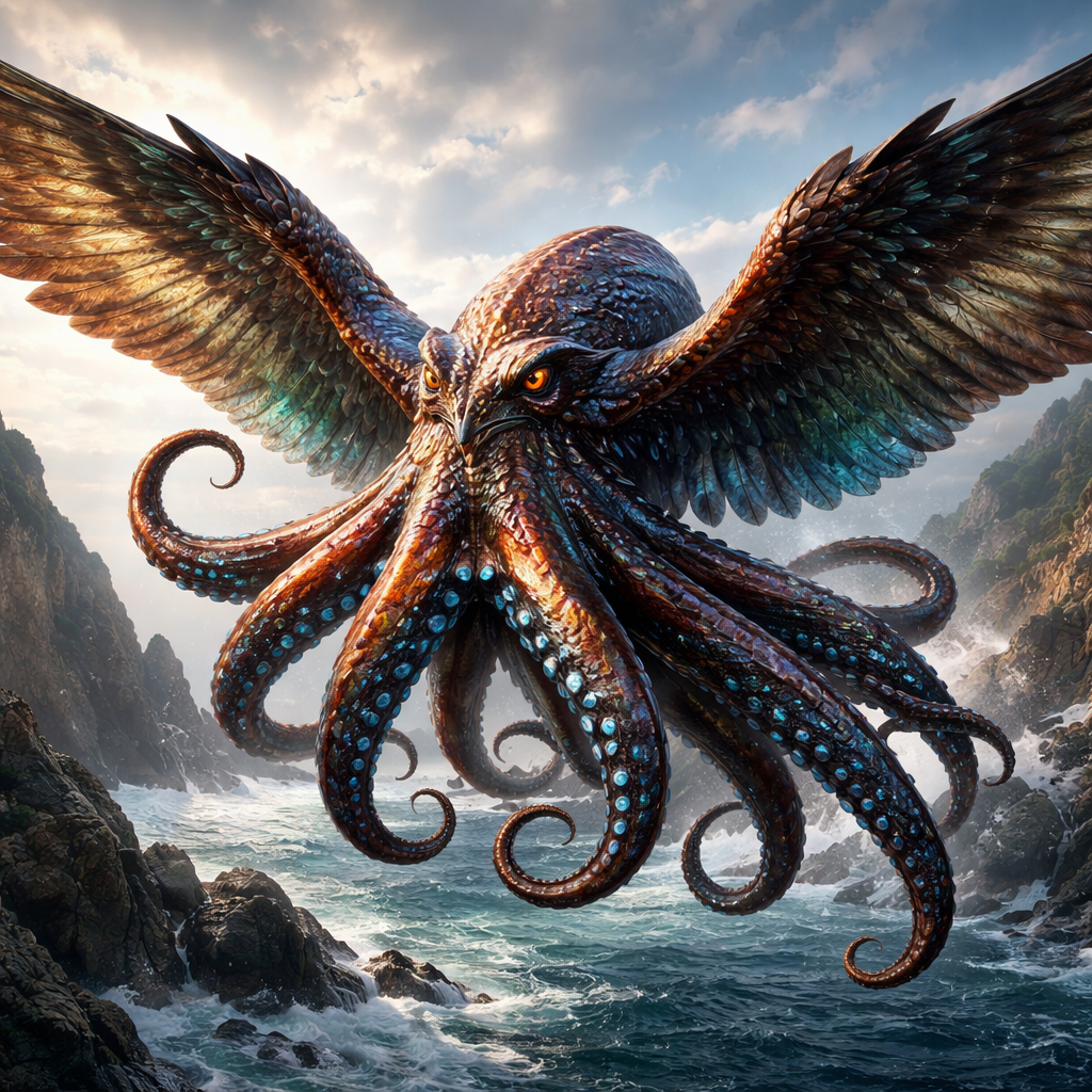 Hawktopus, hybrid of Octopus and Hawk