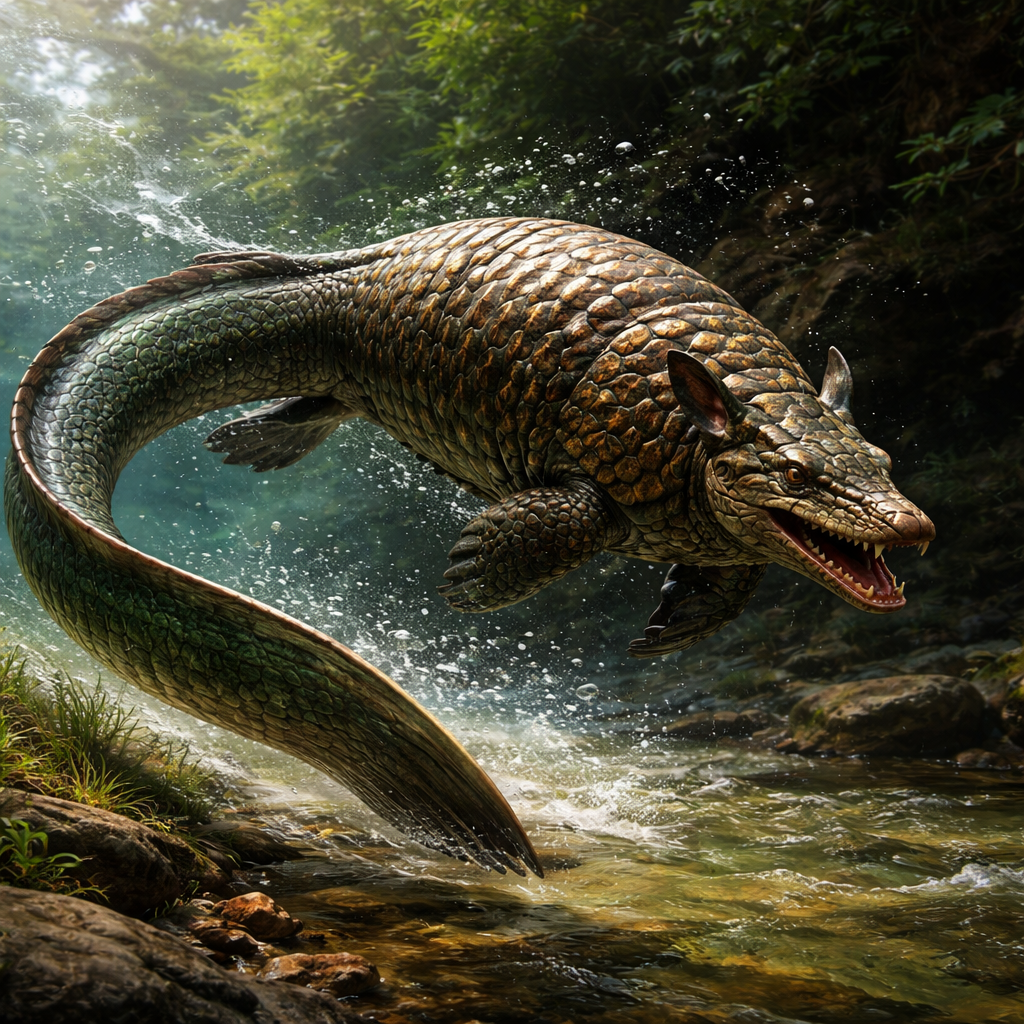 Armadilloeel, hybrid of Armadillo and Eel