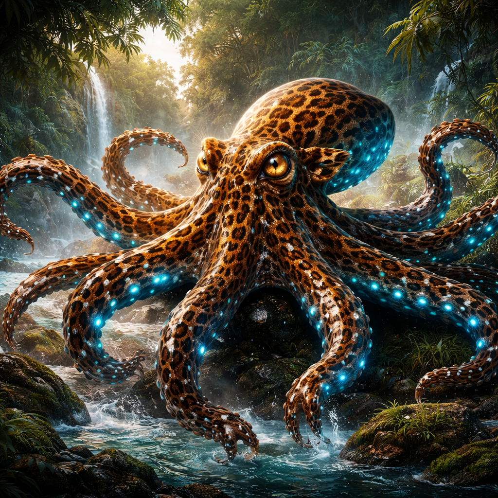 Leopardopus, hybrid of Octopus and Leopard