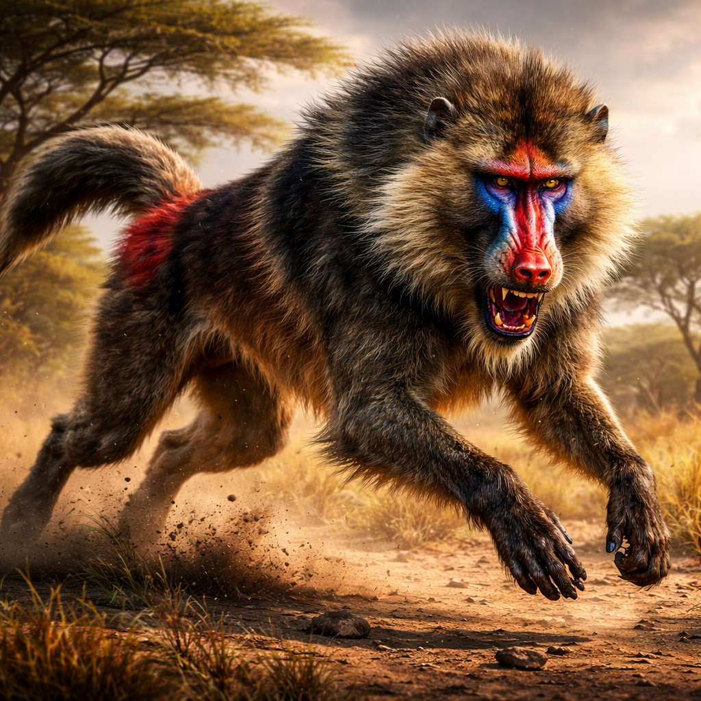 Wolboon, hybrid of Wolf and Baboon