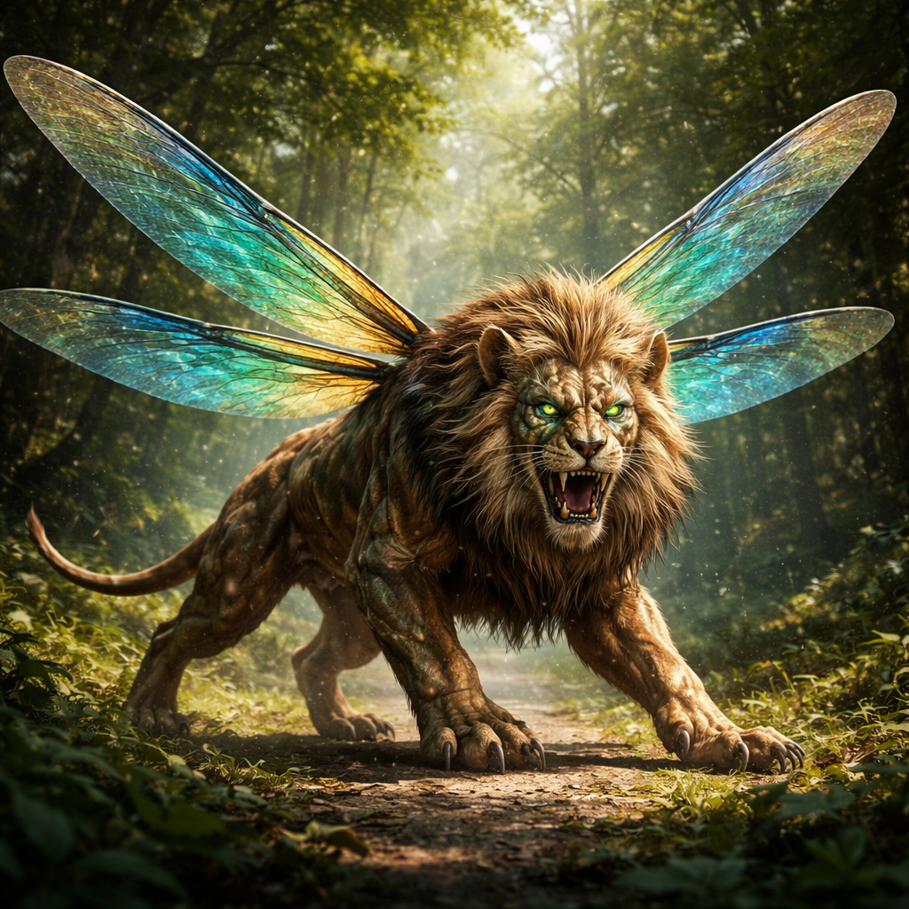 Draglion, hybrid of Dragonfly and Lion