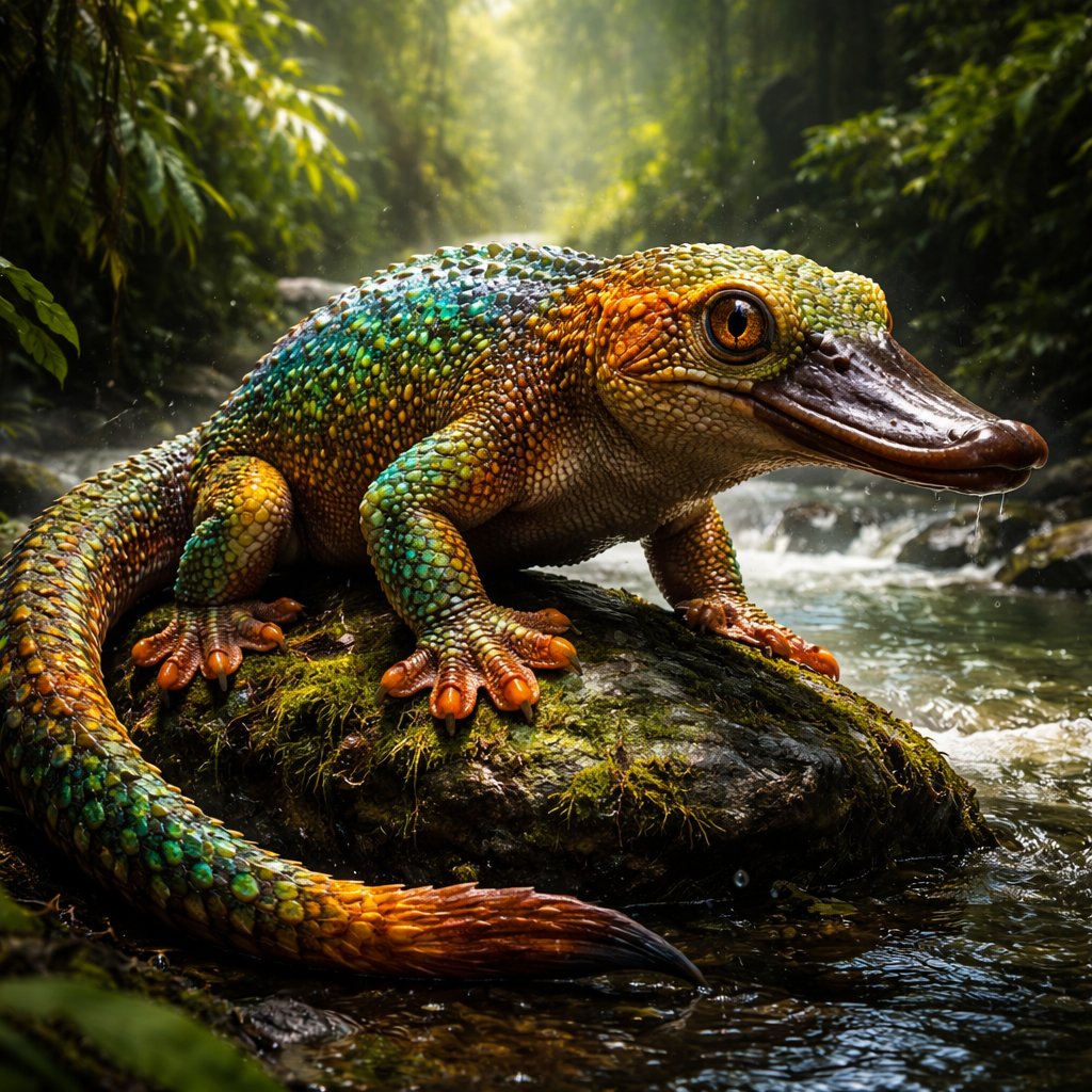 Platigecko, hybrid of Platypus and Gecko
