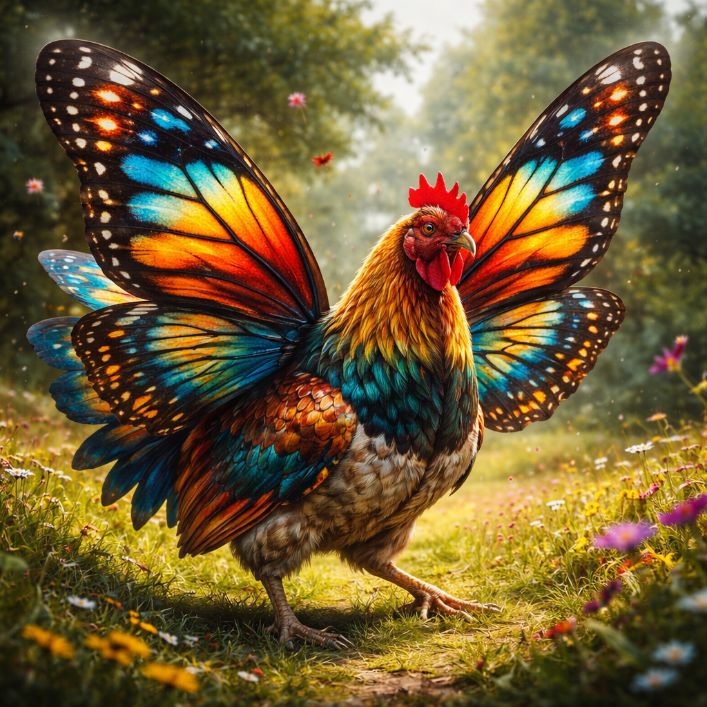 Chickafly, hybrid of Butterfly and Chicken