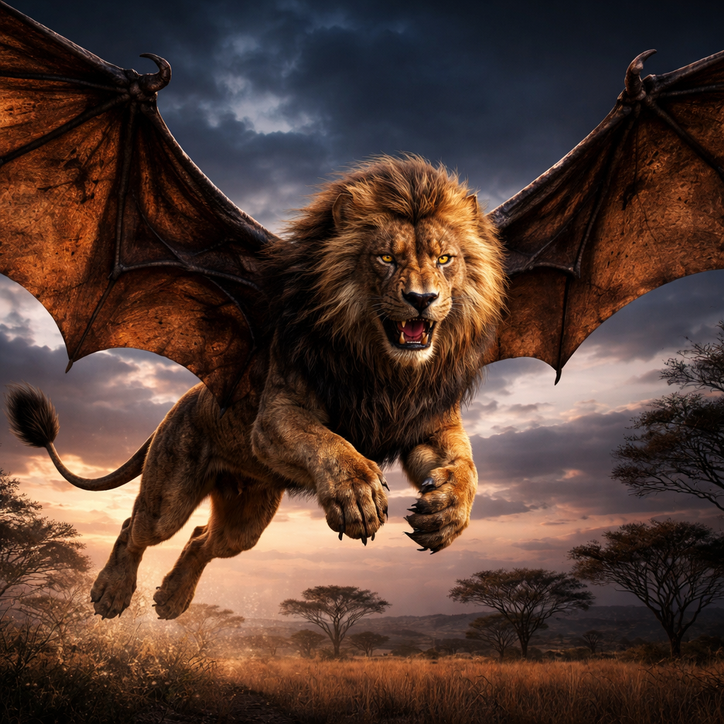 Lybatus, hybrid of Bat and Lion