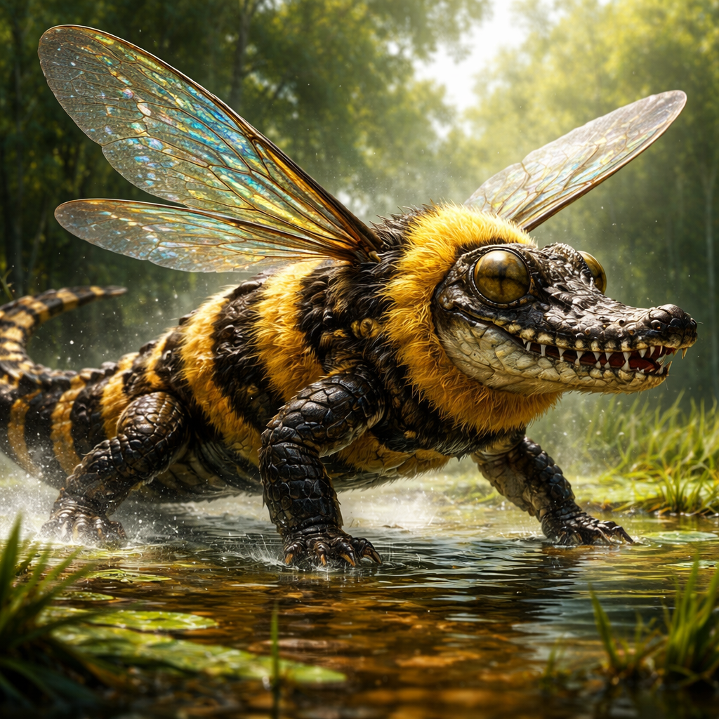Allibee, hybrid of Alligator and Bumblebee