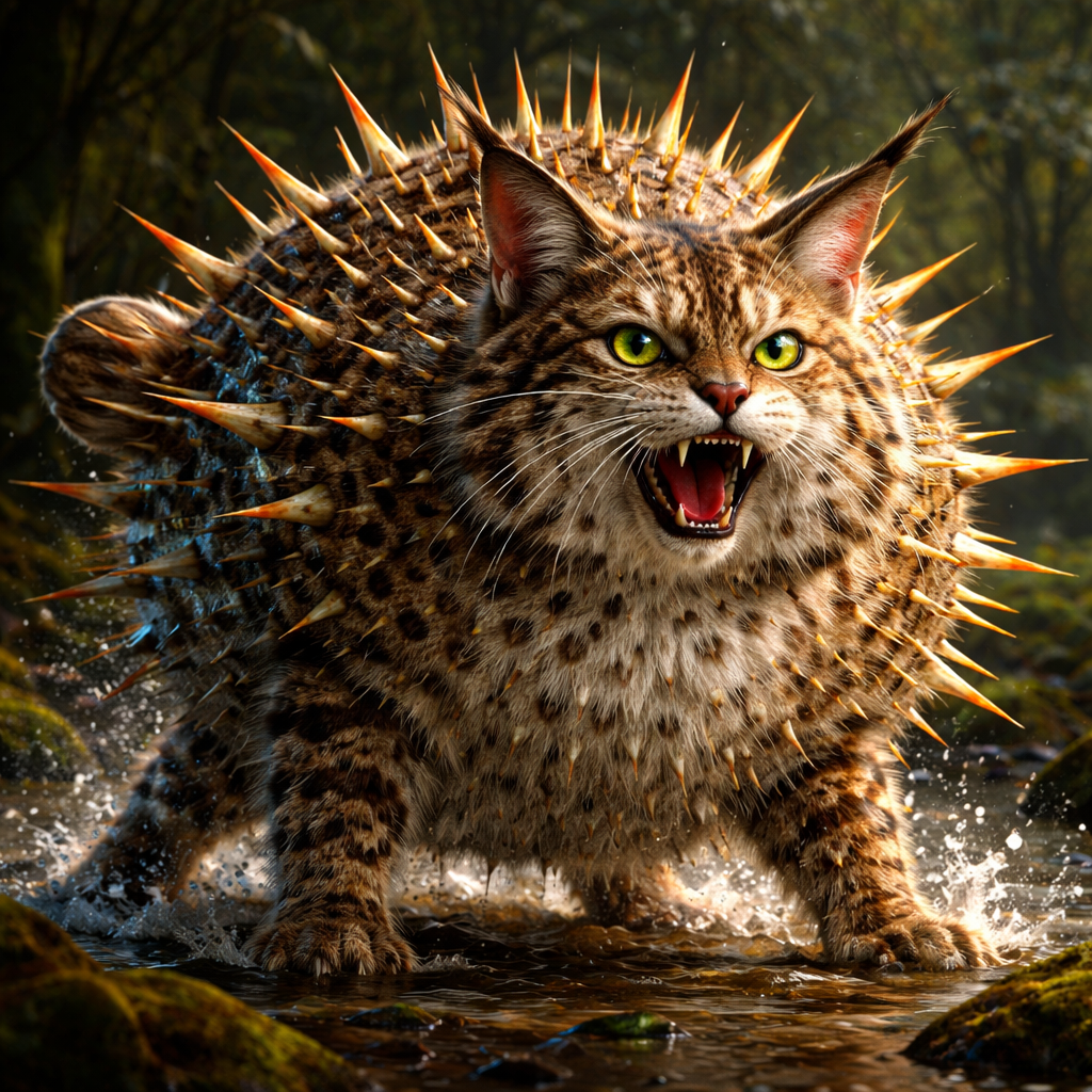 Puffcat, hybrid of Puffer Fish and Bobcat