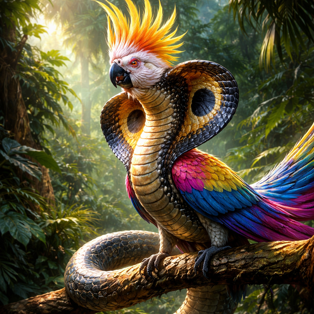 Cocatron, hybrid of Cockatoo and Cobra