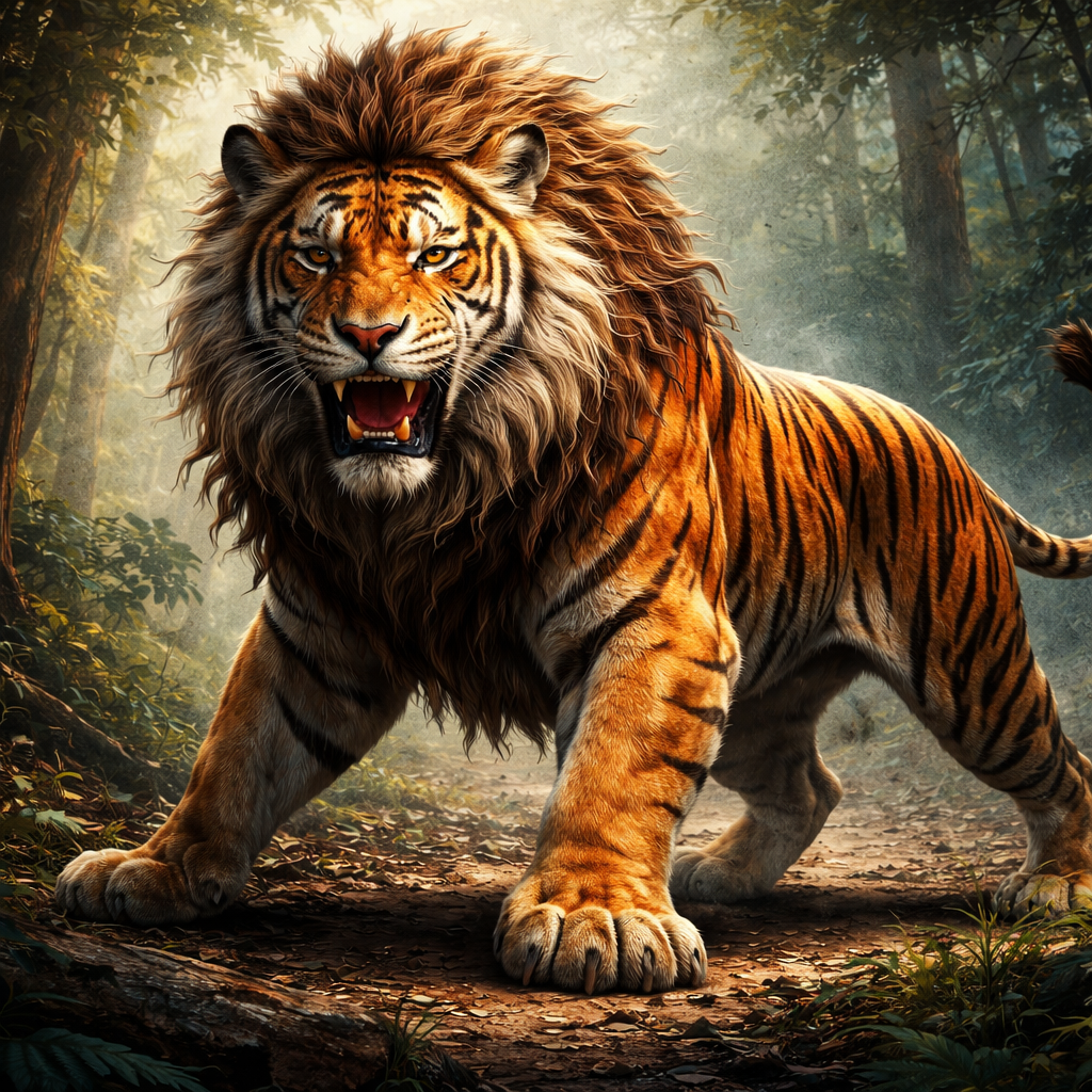Ligerus, hybrid of Lion and Tiger