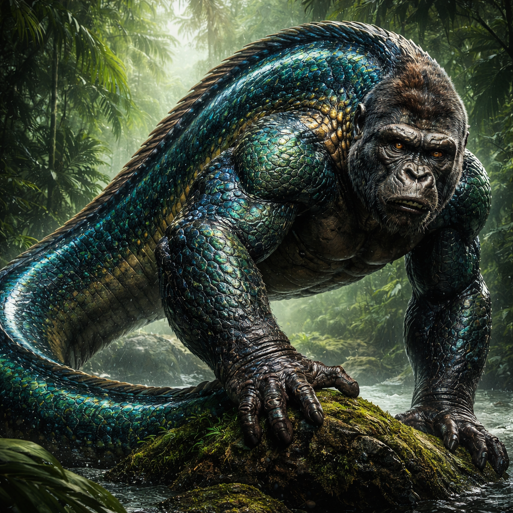 Eelilla, hybrid of Eel and Gorilla
