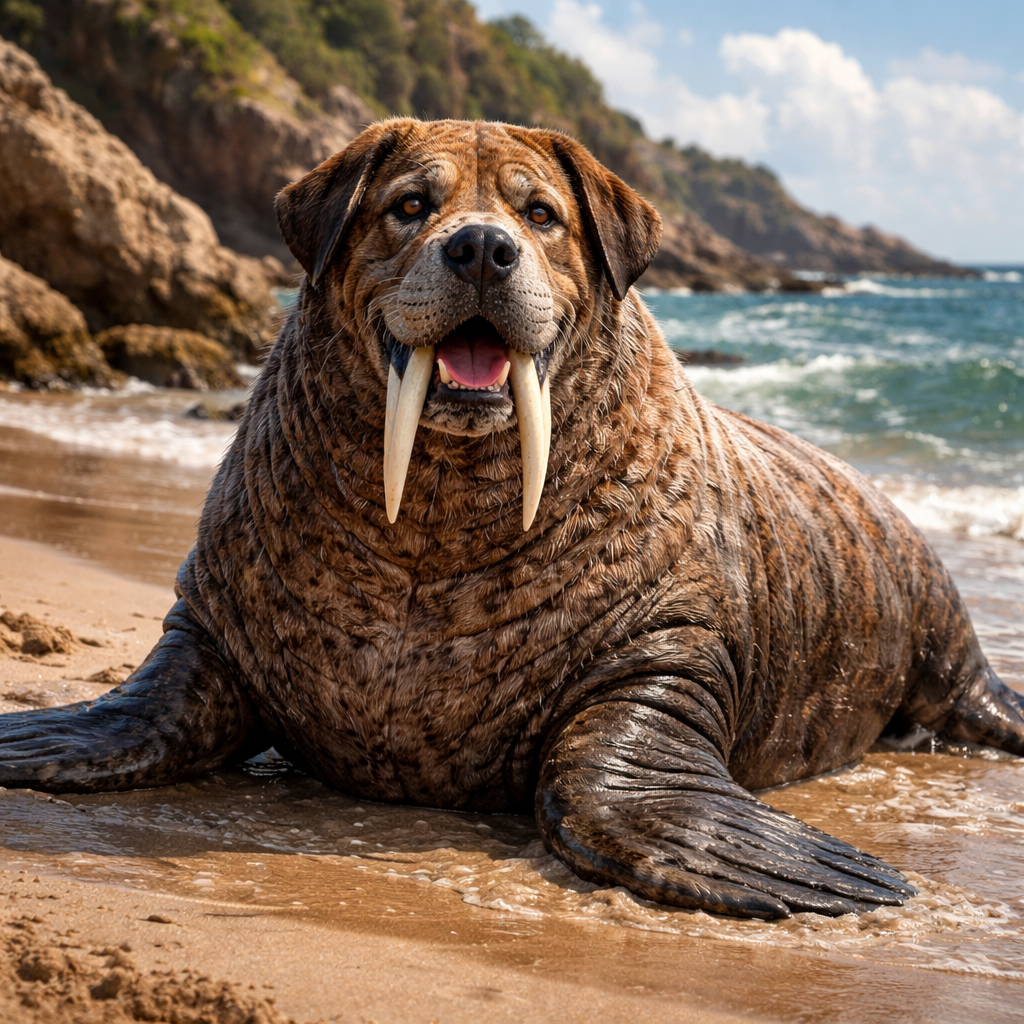 Walrog, hybrid of dog and Walrus