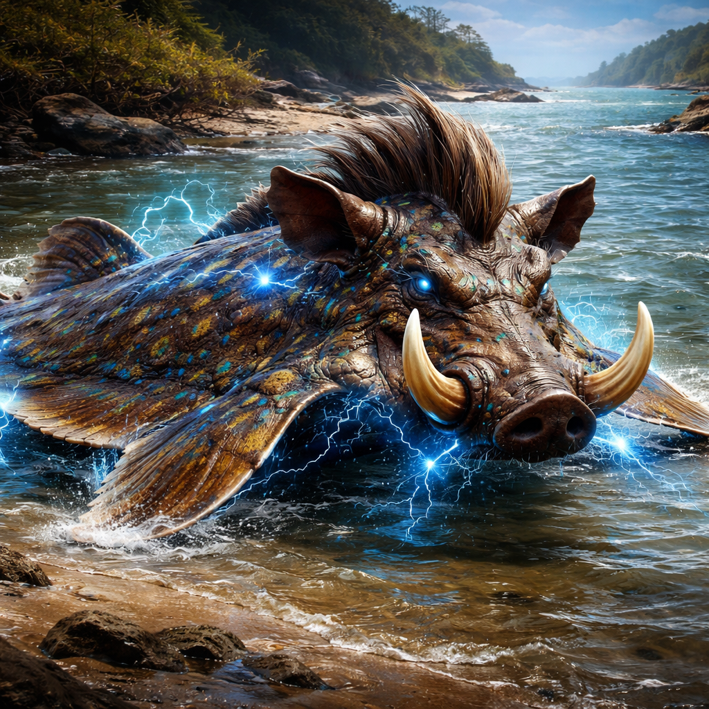 Electroboar, hybrid of Electric Ray and Warthog
