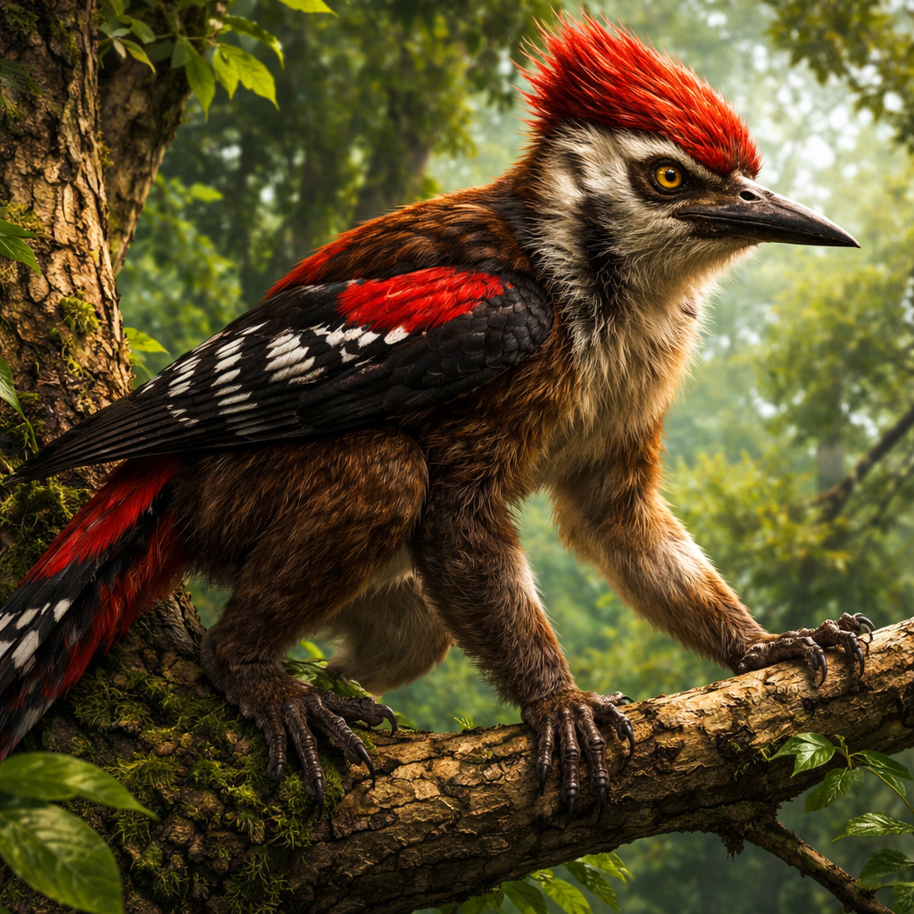 Monkpecker, hybrid of Monkey and Woodpecker