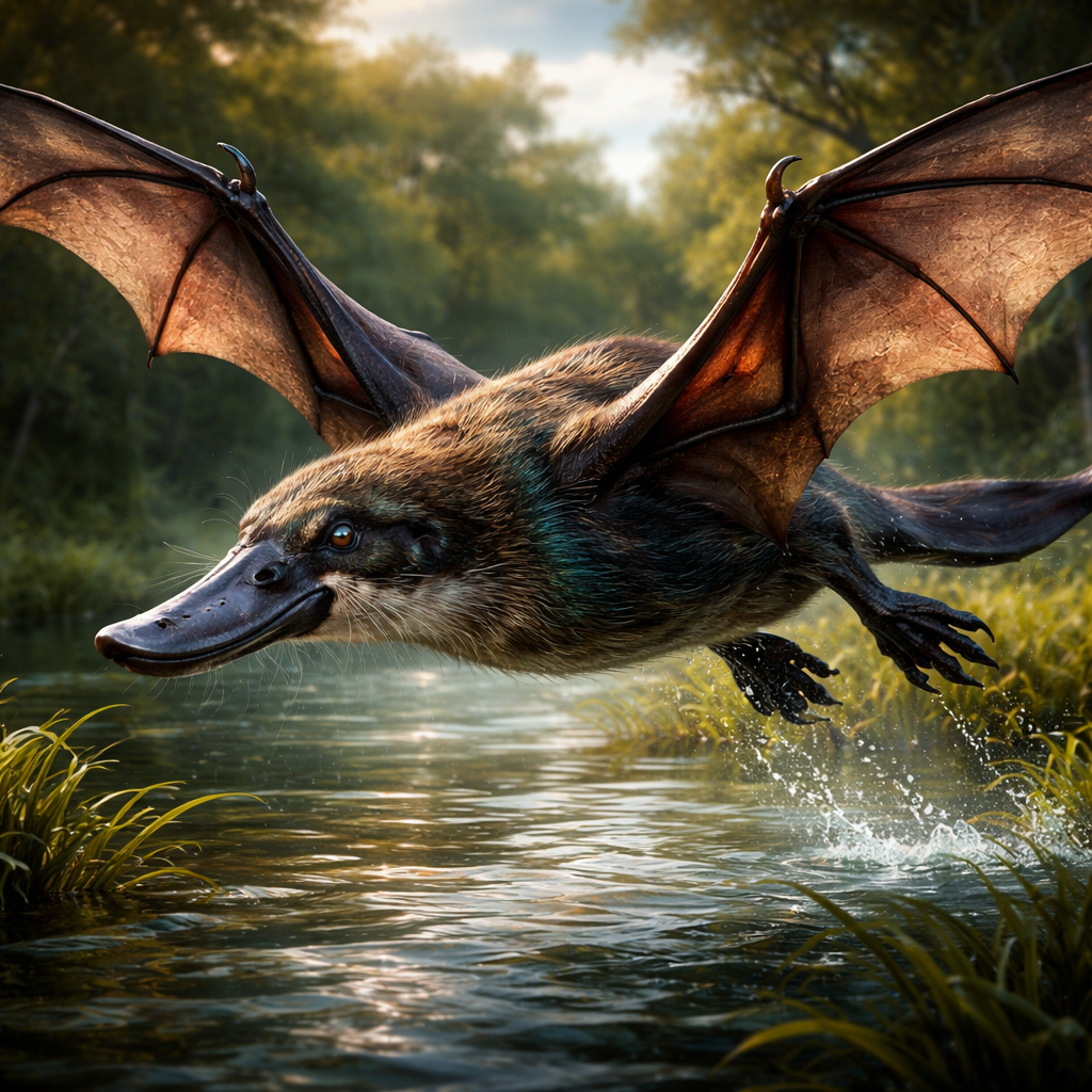 Platibat, hybrid of Bat and Platypus