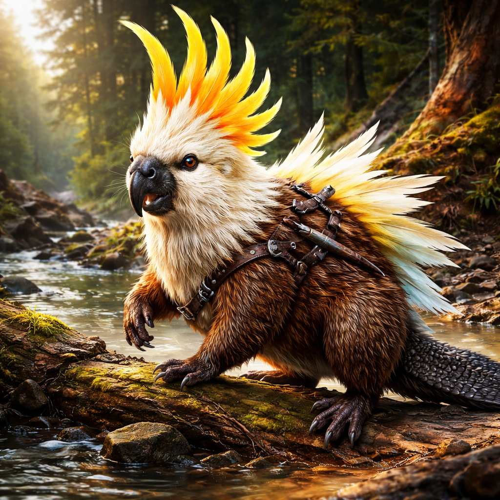Beecockatoo, hybrid of Beaver and Cockatoo
