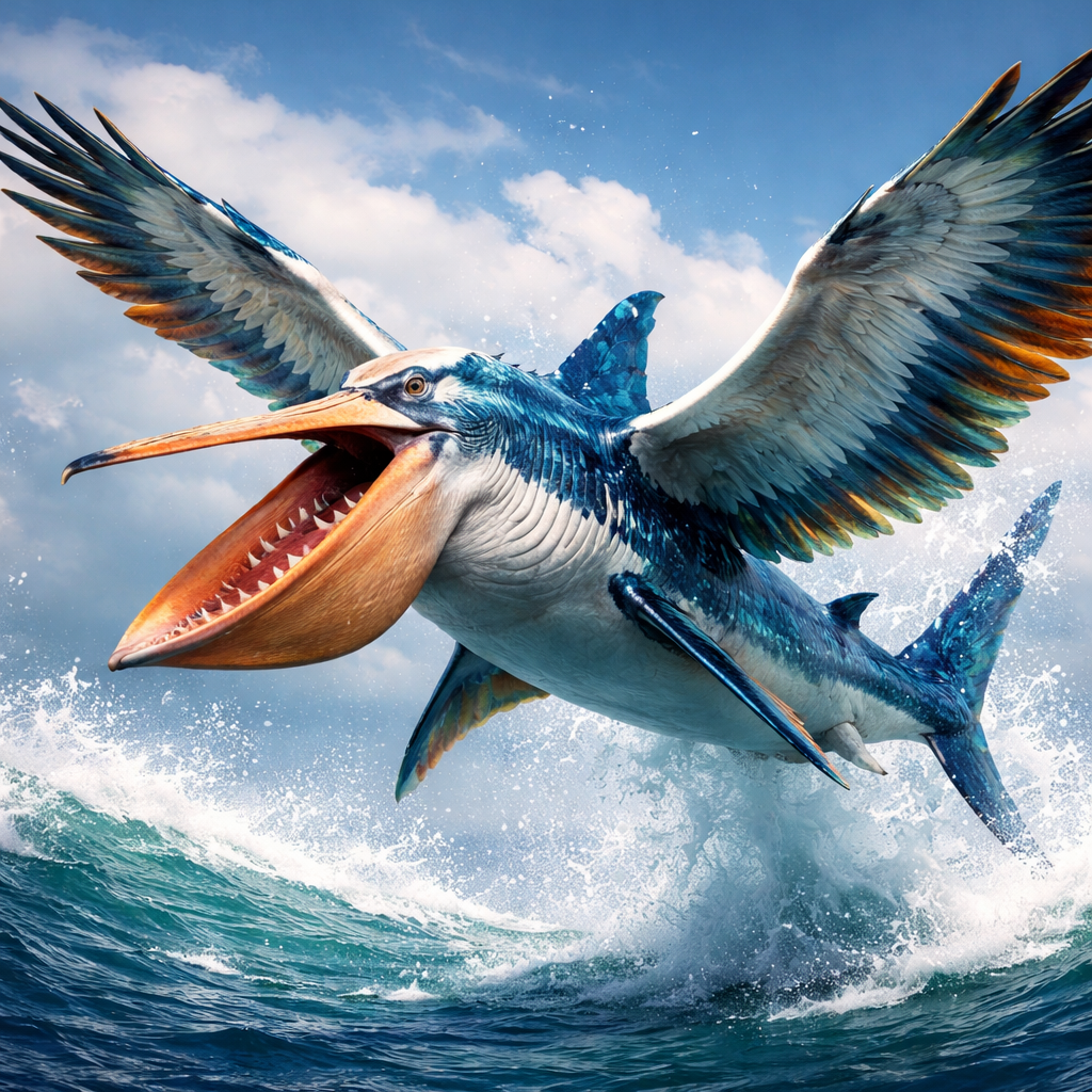 Sharkelican, hybrid of Shark and Pelican