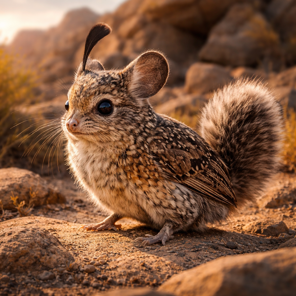 Chinquail, hybrid of Chinchilla and Quail