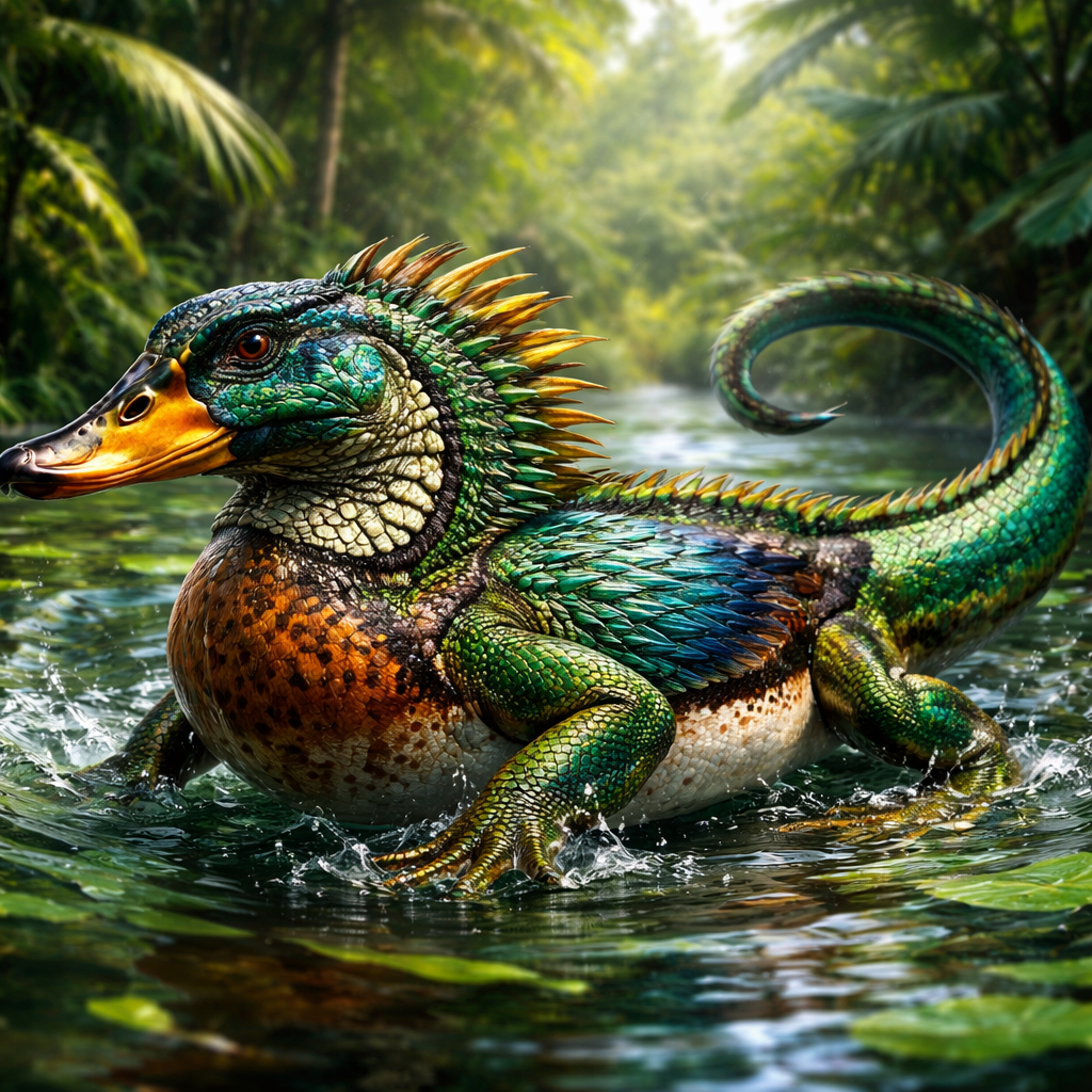 Duglizard, hybrid of Duck and Iguana