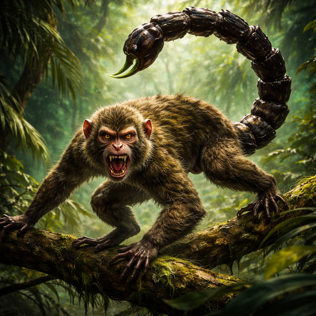 Monkorpion, hybrid of Monkey and Scorpion