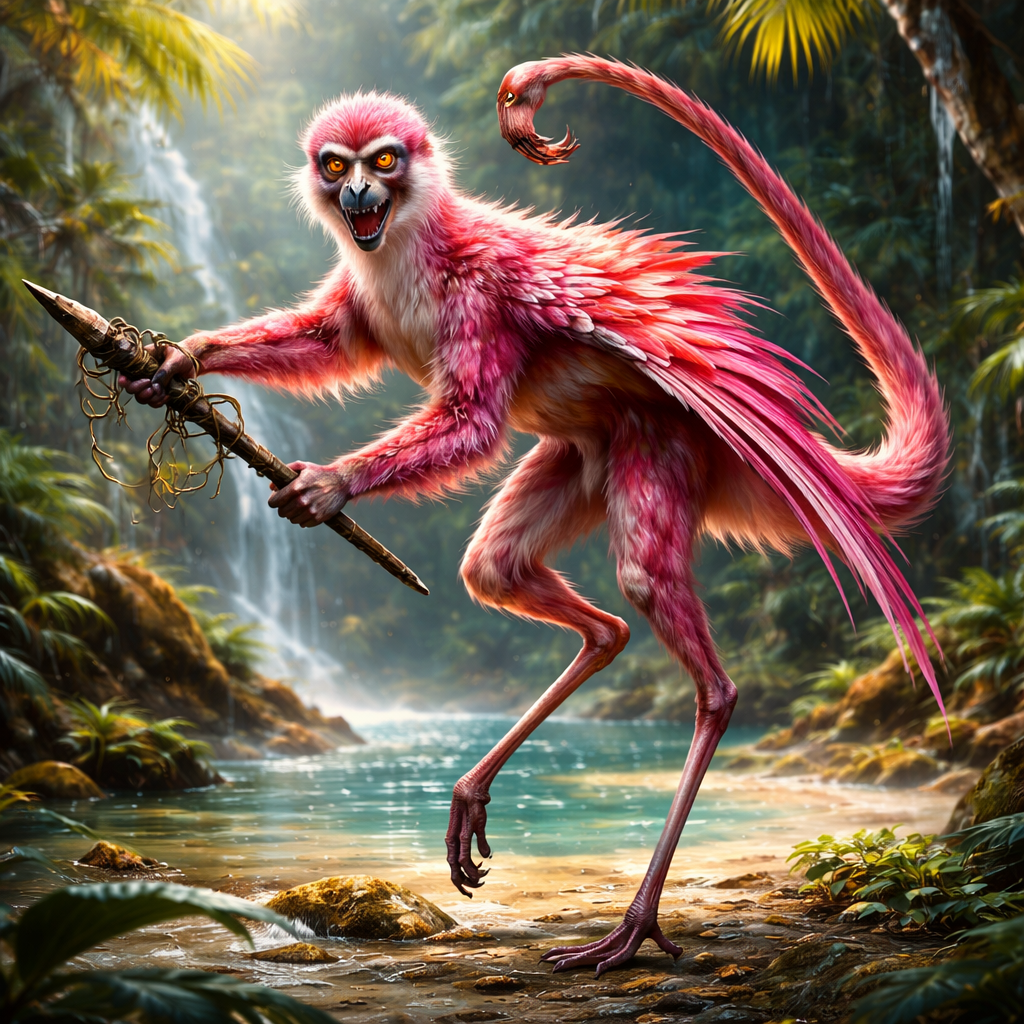 Flamokey, hybrid of Flamingo and Monkey