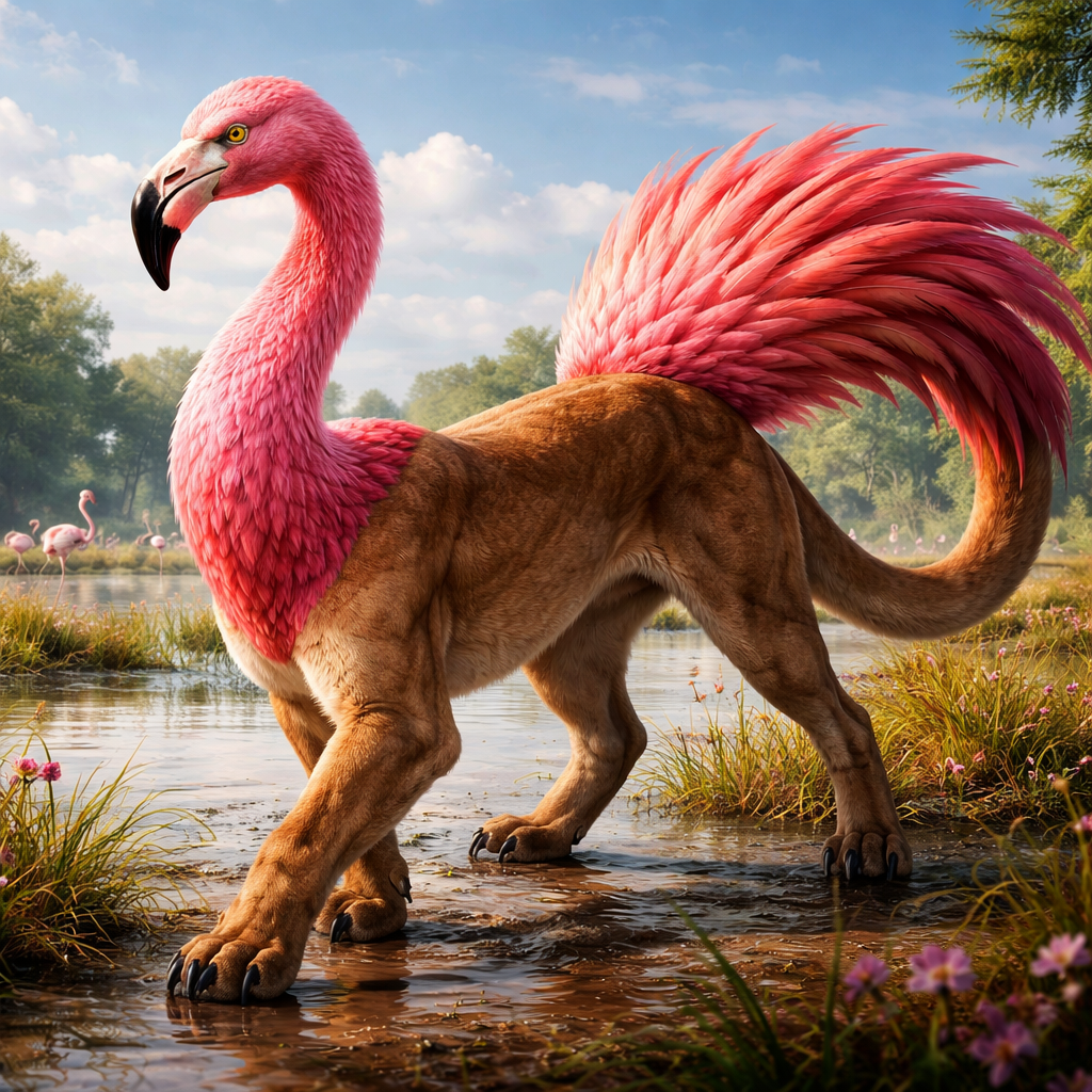 Flamigour, hybrid of Cougar and Flamingo